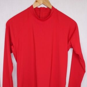 ATHLETA North Point Rashguard Red Long Sleeve UPF 50+ Watersport Top Size XL